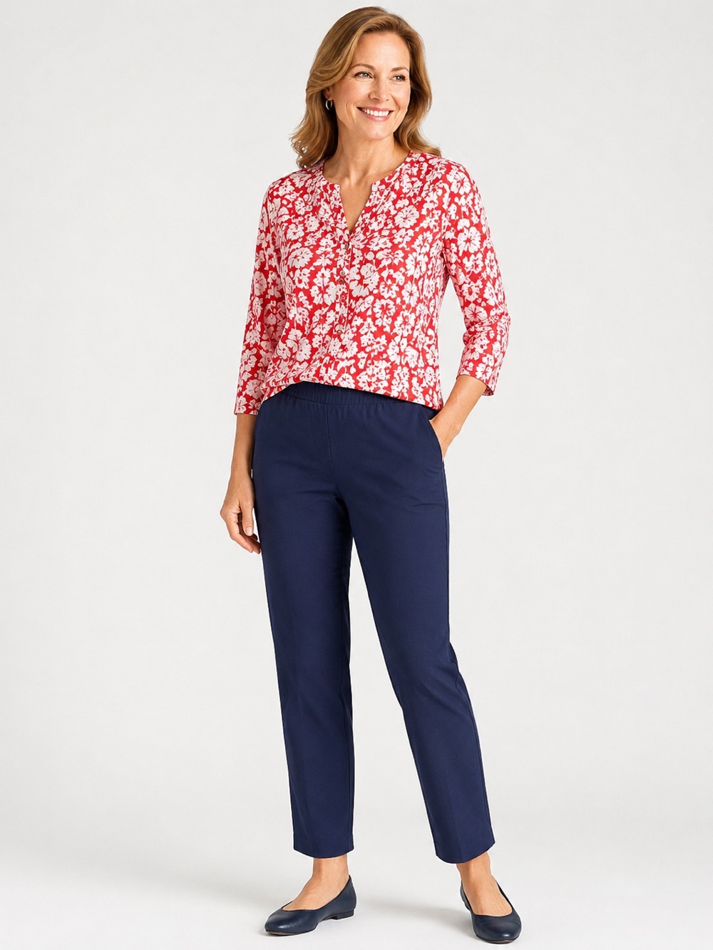 J Jill pull on pants Navy Blue size 16 tall
